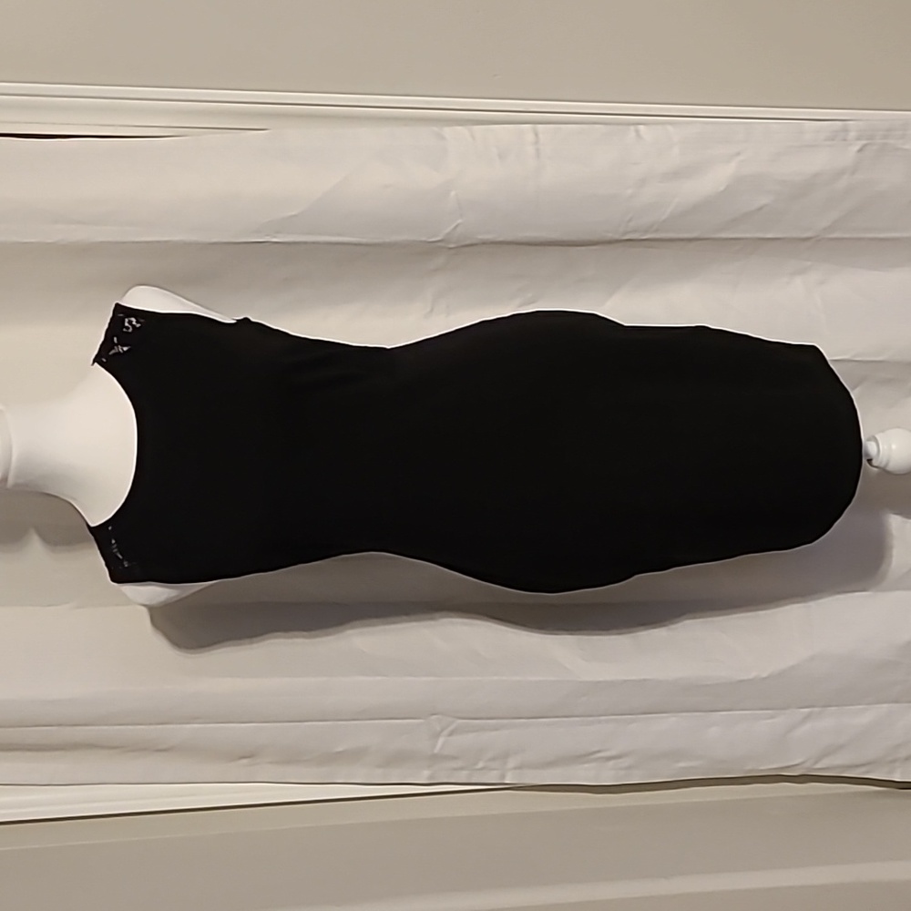 H&M Black Bodycon Lace Back Dress Size S